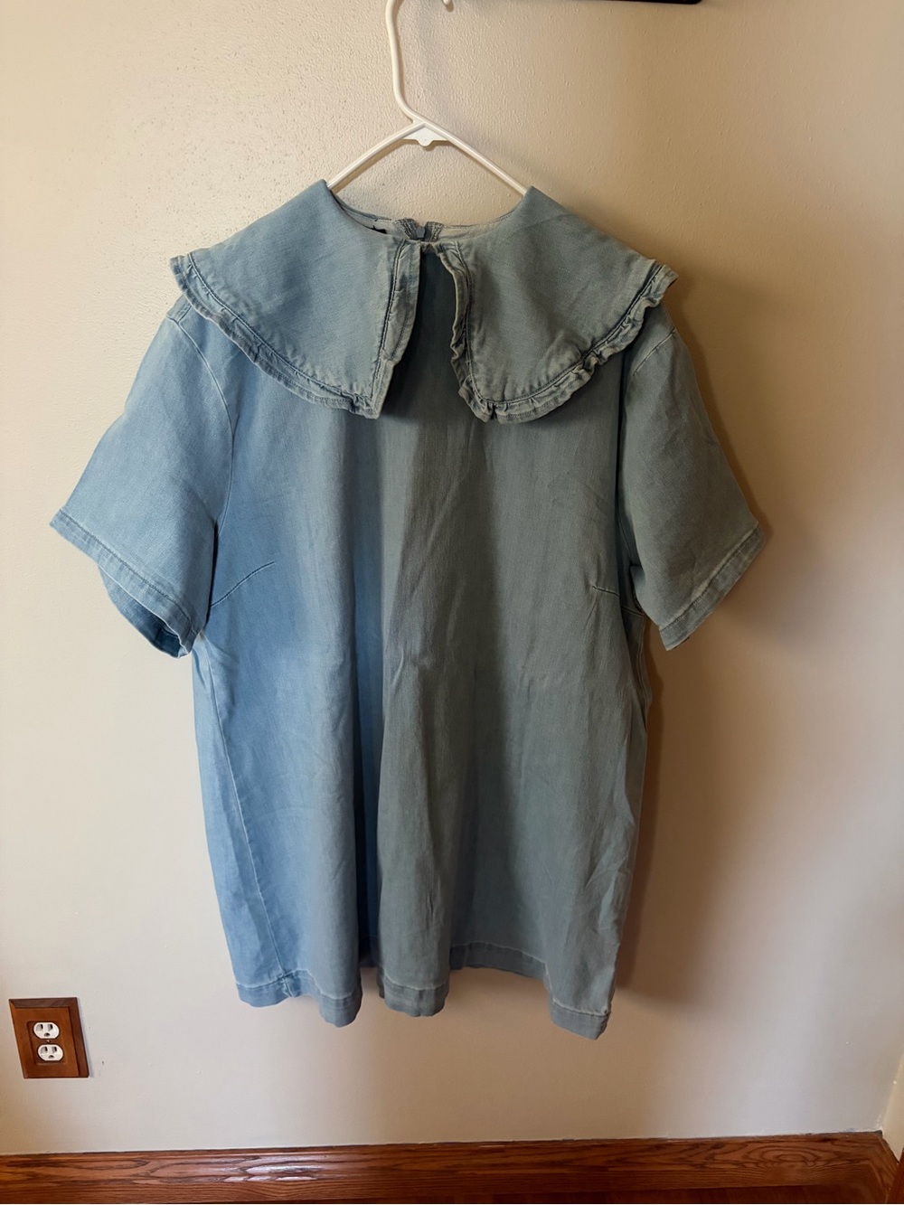Jada White Wash Denim Dress Mikarose